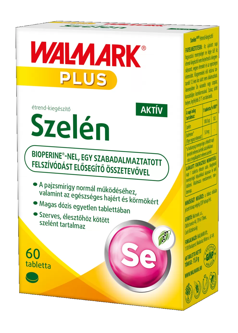 Dobó téri Kígyó Patika - Walmark bioperin szelén aktív tabletta  60x