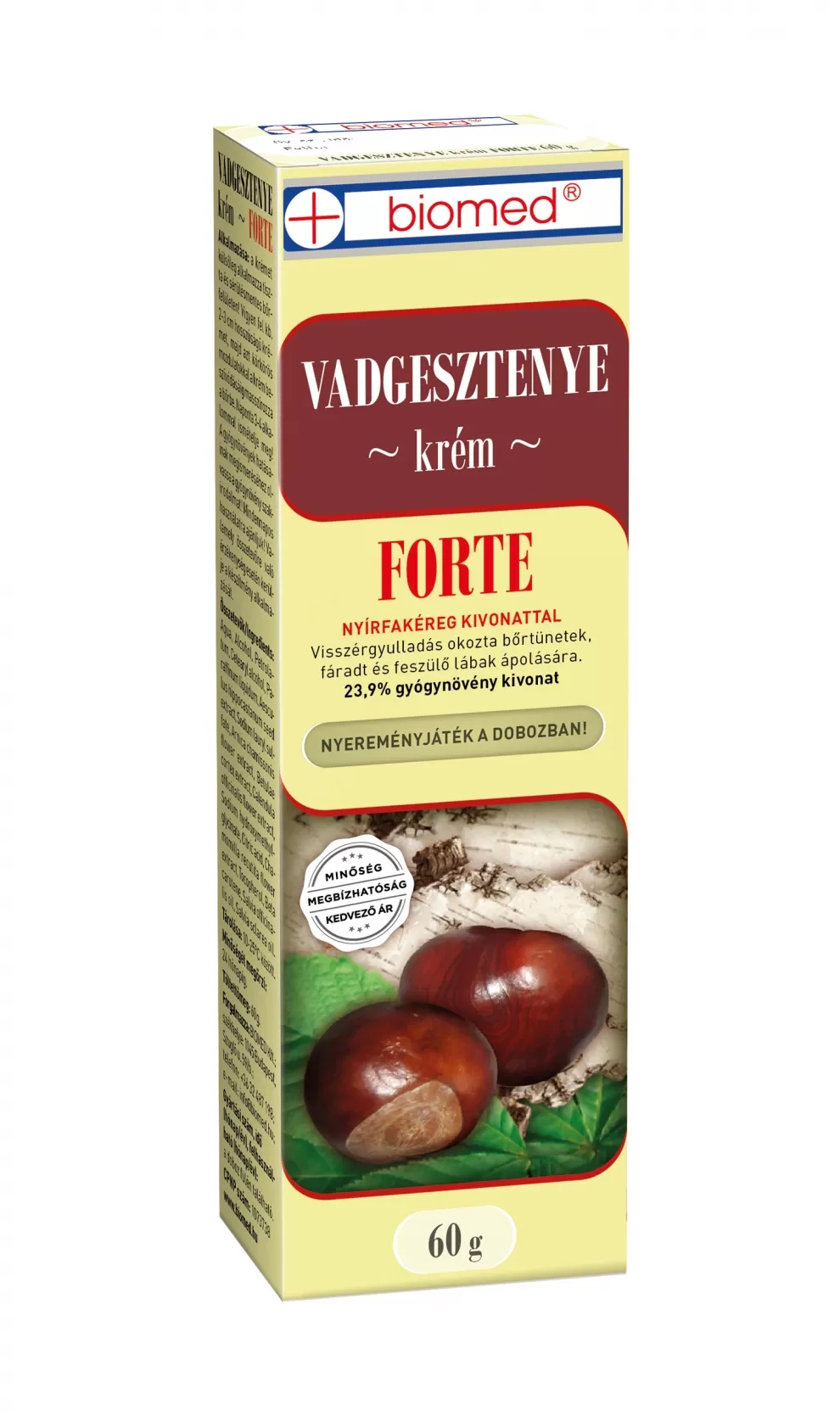 Dobó téri Kígyó Patika - Biomed vadgesztenye krém forte 60g
