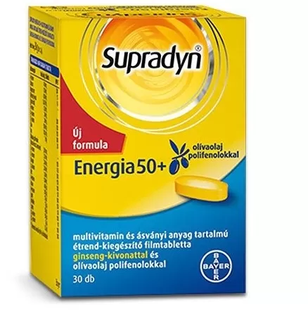 Dobó téri Kígyó Patika - Supradyn energia 50+ filmtabletta 30x