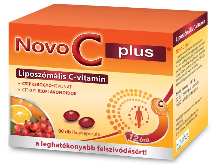 Dobó téri Kígyó Patika - Novo c plus liposzomalis c-vitamin csipkebogyó kapszula 90x