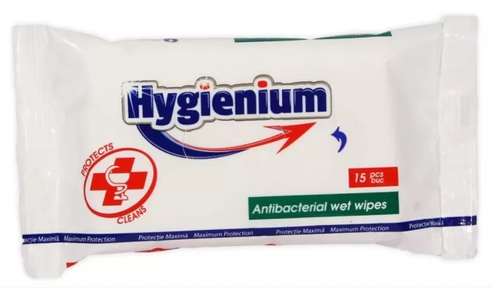 Dobó téri Kígyó Patika - Hygienium antibakteriális törlőkendő 15x