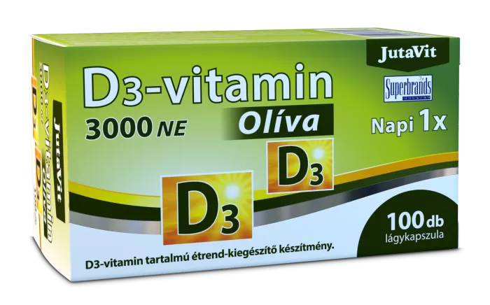Dobó téri Kígyó Patika - Jutavit d3-vit.3000ne oliva lágyzselatin kapszula 100x