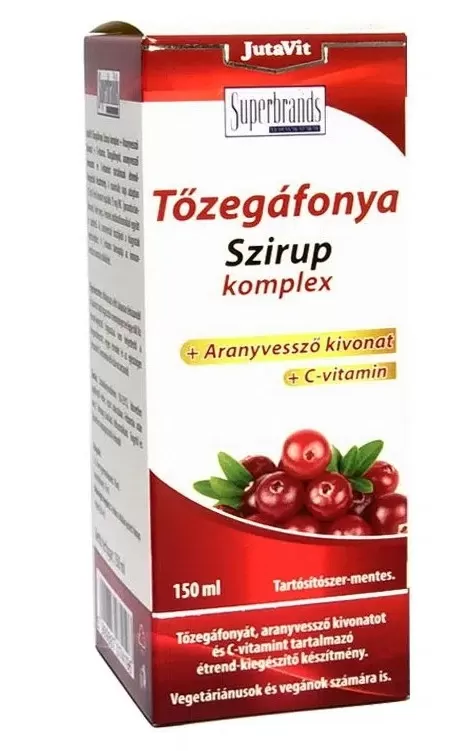 Dobó téri Kígyó Patika - Jutavit tőzegáfonya komplex szirup 150ml