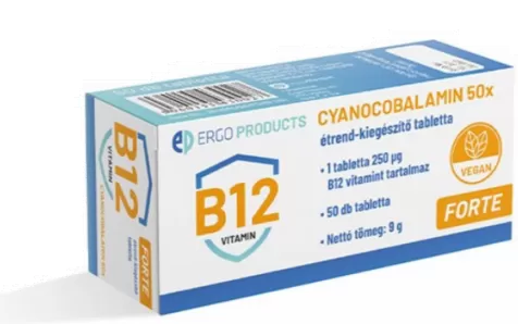 Dobó téri Kígyó Patika - Cyano cyanocobalamin-b12 vit.tabletta 50x ergo
