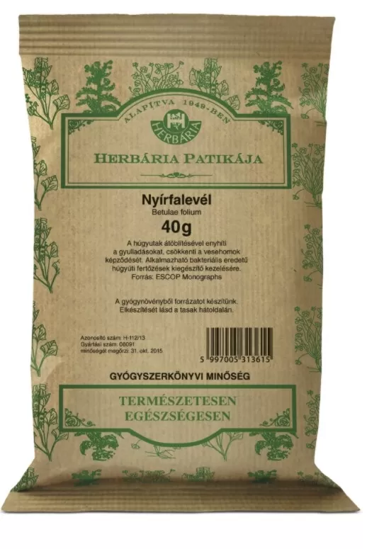 Dobó téri Kígyó Patika - Herbária nyirfalevél tea 1x 40g
