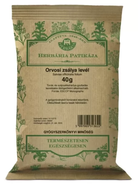 Dobó téri Kígyó Patika - Herbária orvosi zsályalevél tea 40g