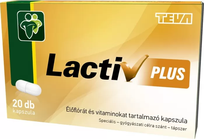 Dobó téri Kígyó Patika - Lactiv plusz élőflóra étrendkiegészítő kapszula 20x
