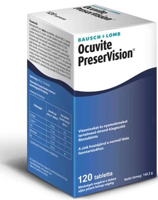 Dobó téri Kígyó Patika - Ocuvite preser vision tabletta 120x