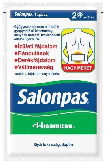 Dobó téri Kígyó Patika - Salonpas tapasz fájdalomcsillapító 130mm x 84mm 2x