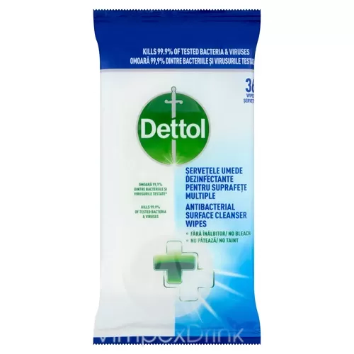 Dobó téri Kígyó Patika - Dettol antibakteriális felülettisztító kendő 36x