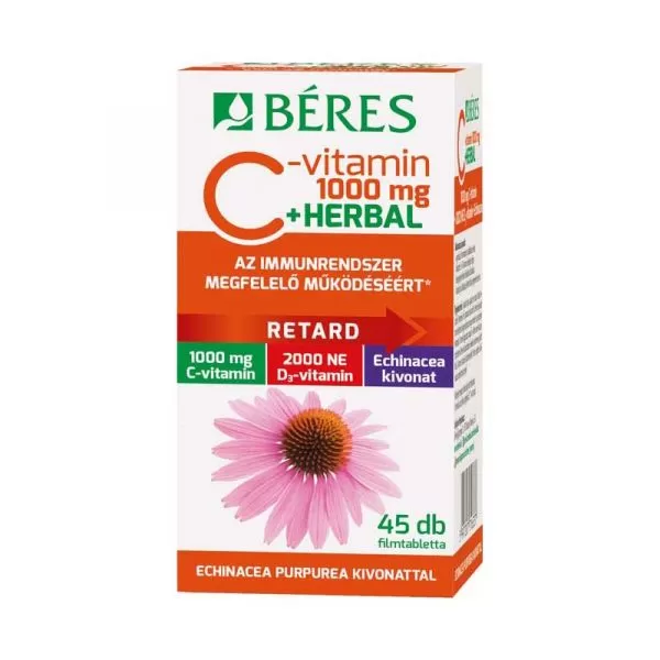 Dobó téri Kígyó Patika - Béres c retard 1000mg +herbal filmtabletta 45x