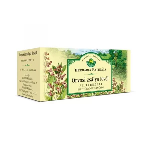 Dobó téri Kígyó Patika - Herbária zsálya tea filteres  25x