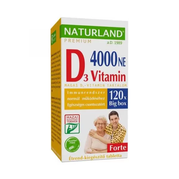 Dobó téri Kígyó Patika - Naturland d-vitamin forte 4000ne tabletta 60x