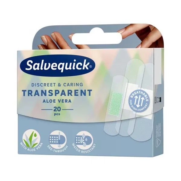 Dobó téri Kígyó Patika - Salvequick aloes sebtapasz átlátszó 20x