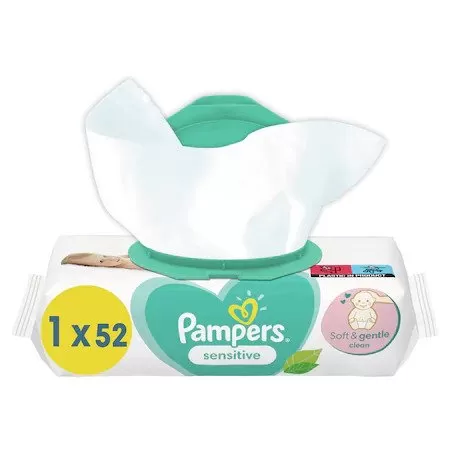 Dobó téri Kígyó Patika - Pampers sensitive törlőkendő 52x